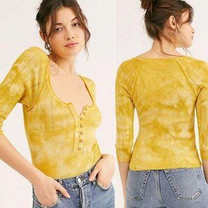 Free People Rory Tie-Dye Blouse L